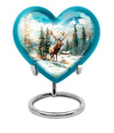 10-inch heart-shaped Deer Urn for ashes 