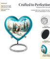 10-inch heart-shaped Deer Urn for ashes 