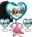 10-inch heart-shaped Deer Urn for ashes 