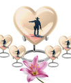 Cowboy Theme Large Urn With 4 Keepsake Urn