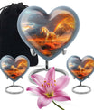 Horse Theme Large Urn With 2 Keepsake Urn