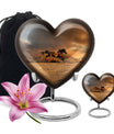 Horse Theme Large Urn With 1 Keepsake Urn