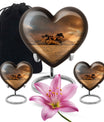 Horse Theme Large Urn With 2 Keepsake Urn