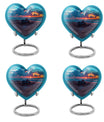 Motorcycle Theme 3 Inch Keepsake Pack of 4