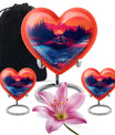Motorcycle Theme Large Urn With 2 Keepsake Urn