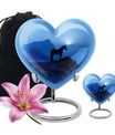 Horse Theme Large Urn With 1 Keepsake Urn