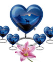 Horse Theme Large Urn With 4 Keepsake Urn