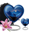 Horse Theme Large Urn With 1 Keepsake Urn