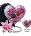 Peacock Theme Large Urn With 1 Keepsake Urn