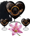 Lion Theme Large Urn With 2 Keepsake Urn