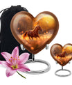 Runing Horse Theme Large Urn With 1 Keepsake Urn