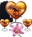Runing Horse Theme Large Urn With 2 Keepsake Urn