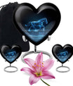 Runing Horse Theme Large Urn With 2 Keepsake Urn