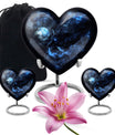 Wolf Theme Large Urn With 2 Keepsake Urn