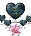 Turtle Theme Large Urn With 4 Keepsake Urn