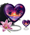 Sunset Theme Large Urn With 1 Keepsake Urn