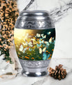 Peaceful Butterflies Fly Sunset Urn for preserving adult female ashes, suitable for burial