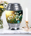 Peaceful Butterflies Fly Sunset Urn for preserving adult female ashes, suitable for burial