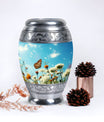 Elegant Butterflies Morning Cremation Urn, versatile decoration, perfect for preserving adult human ashes memorial.