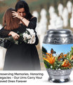 Elegantly crafted Butterfly urn for adult female human ashes, ideal for burial or home urn sets