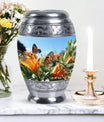 Elegantly crafted Butterfly urn for adult female human ashes, ideal for burial or home urn sets