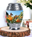 Elegantly crafted Butterfly urn for adult female human ashes, ideal for burial or home urn sets