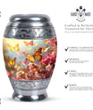 3-inch Butterflies Memorial Urn, a classic large urn.