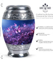 Classic 3-inch Butterflies fly Sunset Meadow Cremation Urn.