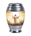 Classic Jesus Christ with Holy Cross memorial urn.