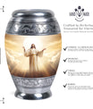 Classic Jesus Christ with Holy Cross memorial urn.