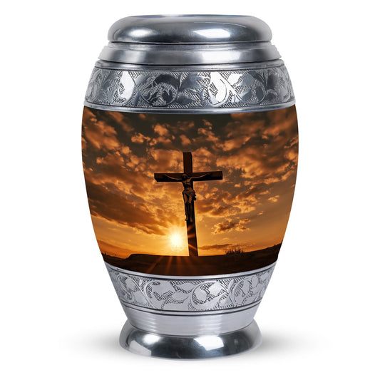 Jesus on the cross Memorial Urn for storing human ashes