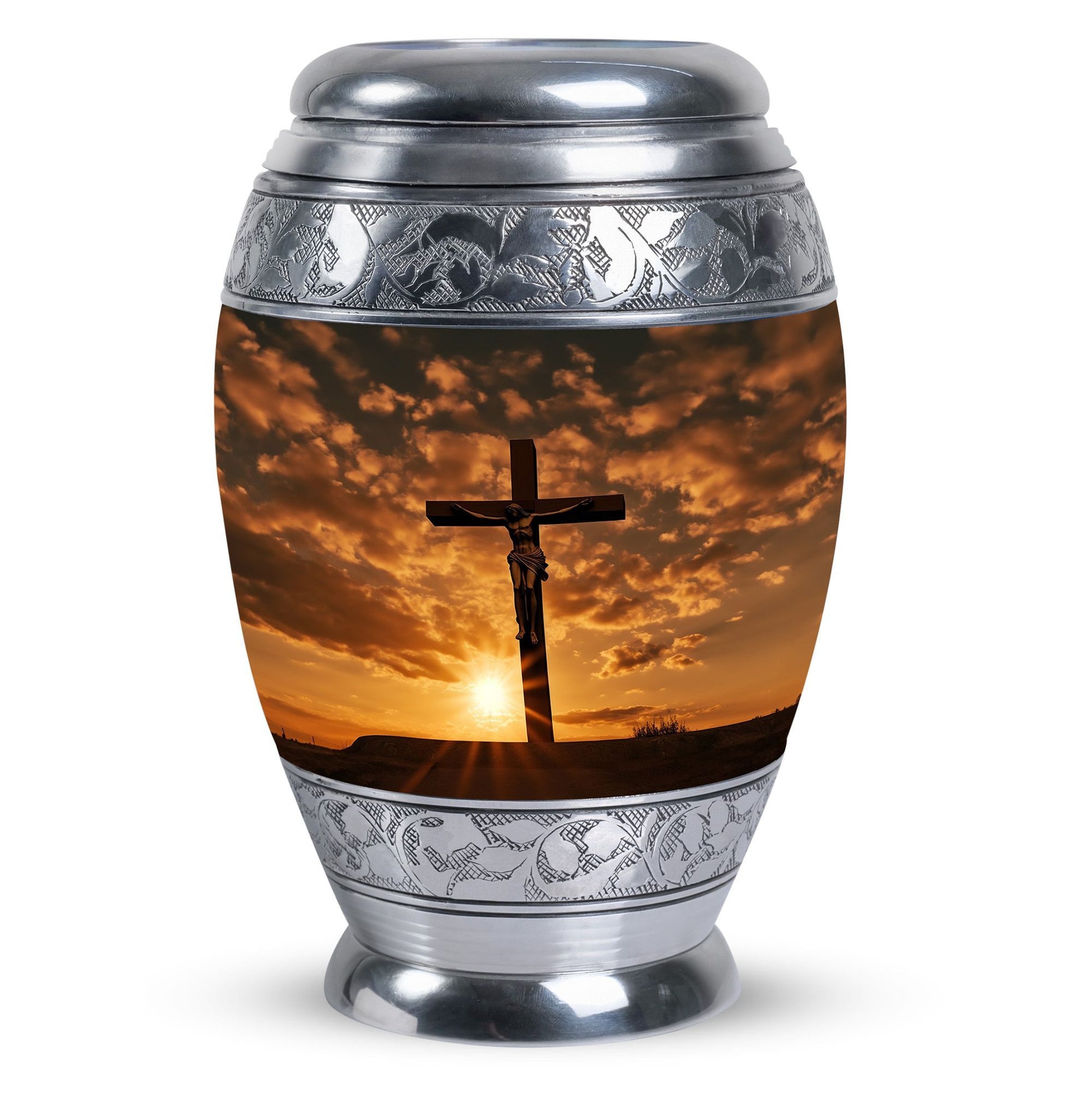 Jesus on the cross Memorial Urn for storing human ashes