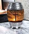 Jesus on the cross Memorial Urn for storing human ashes