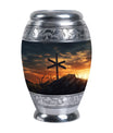 Classic Christ Cross Cremation Urn, suitable for burial