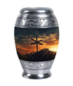 Classic Christ Cross Cremation Urn, suitable for burial