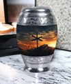 Classic Christ Cross Cremation Urn, suitable for burial