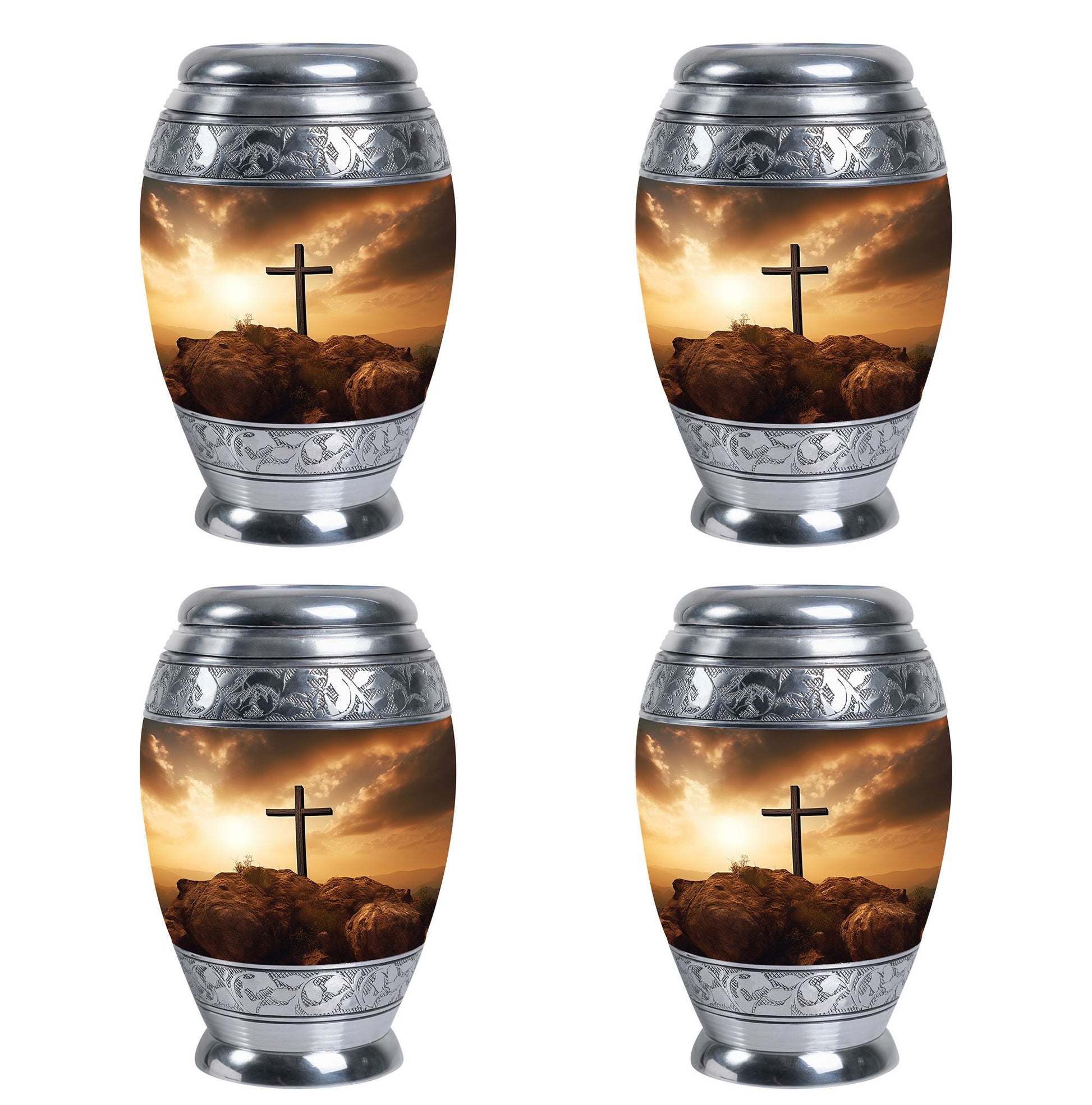 Jesus Christ Cross Urn, classic urn for cremation ashes