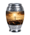 3 Inch Jesus Cross Memorial Urn with Personalized Engraving