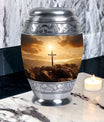 3 Inch Jesus Cross Memorial Urn with Personalized Engraving