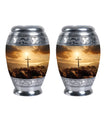 3 Inch Jesus Cross Memorial Urn with Personalized Engraving