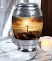 3 Inch Jesus Cross Memorial Urn with Personalized Engraving