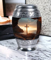 Ocean Jesus Cross Urn for Human Ashes Classic Cremation Urn