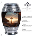 Ocean Jesus Cross Urn for Human Ashes Classic Cremation Urn