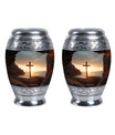 Ocean Jesus Cross Urn for Human Ashes Classic Cremation Urn