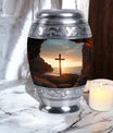 Ocean Jesus Cross Urn for Human Ashes Classic Cremation Urn