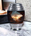 3 Inch Ocean Jesus Cross Urn, with Custom Engraving