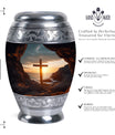 3 Inch Ocean Jesus Cross Urn, with Custom Engraving