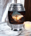 3 Inch Ocean Jesus Cross Urn, with Custom Engraving