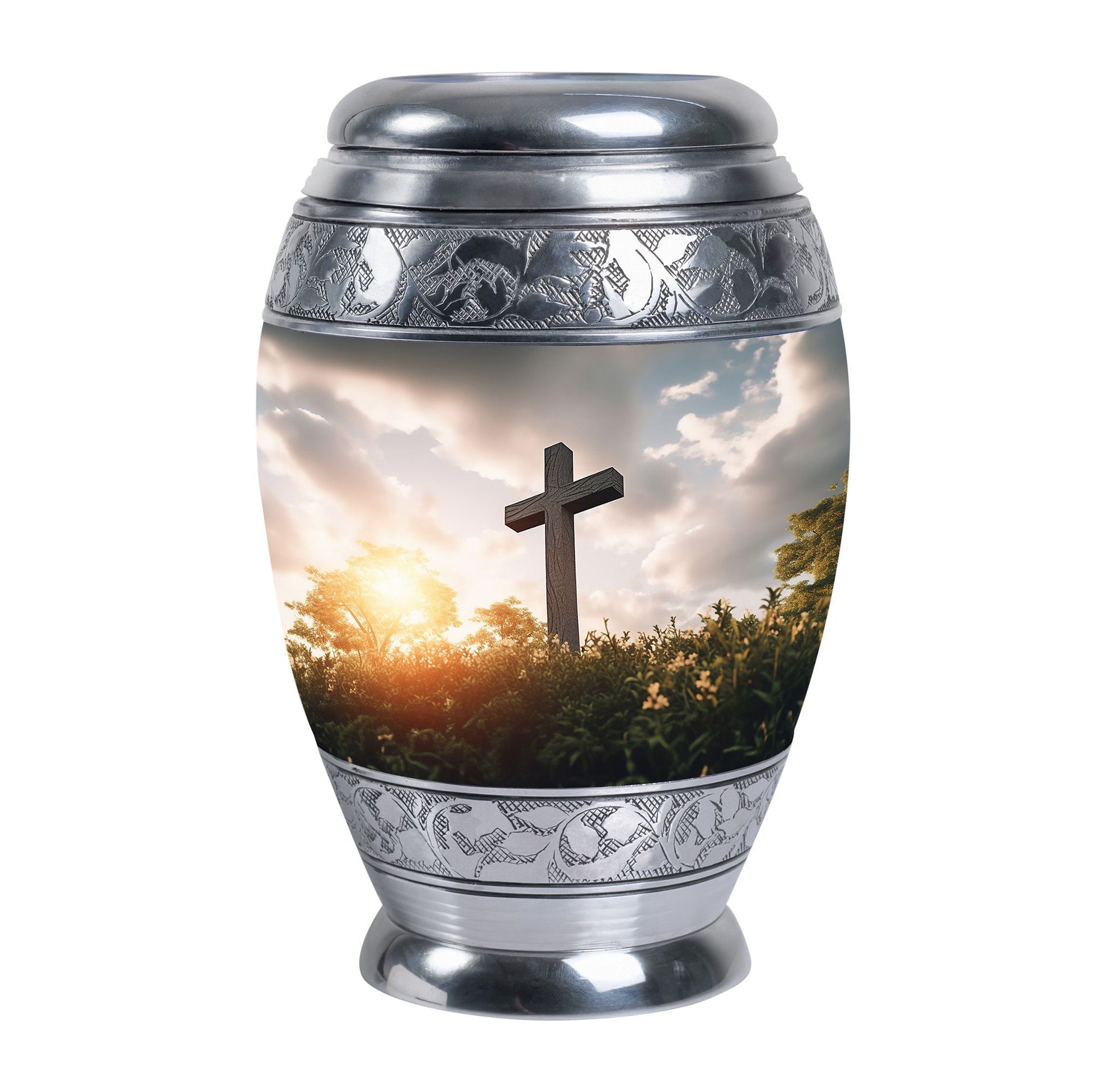 3-inch Aluminium Jesus Christ cross Cremation Urn