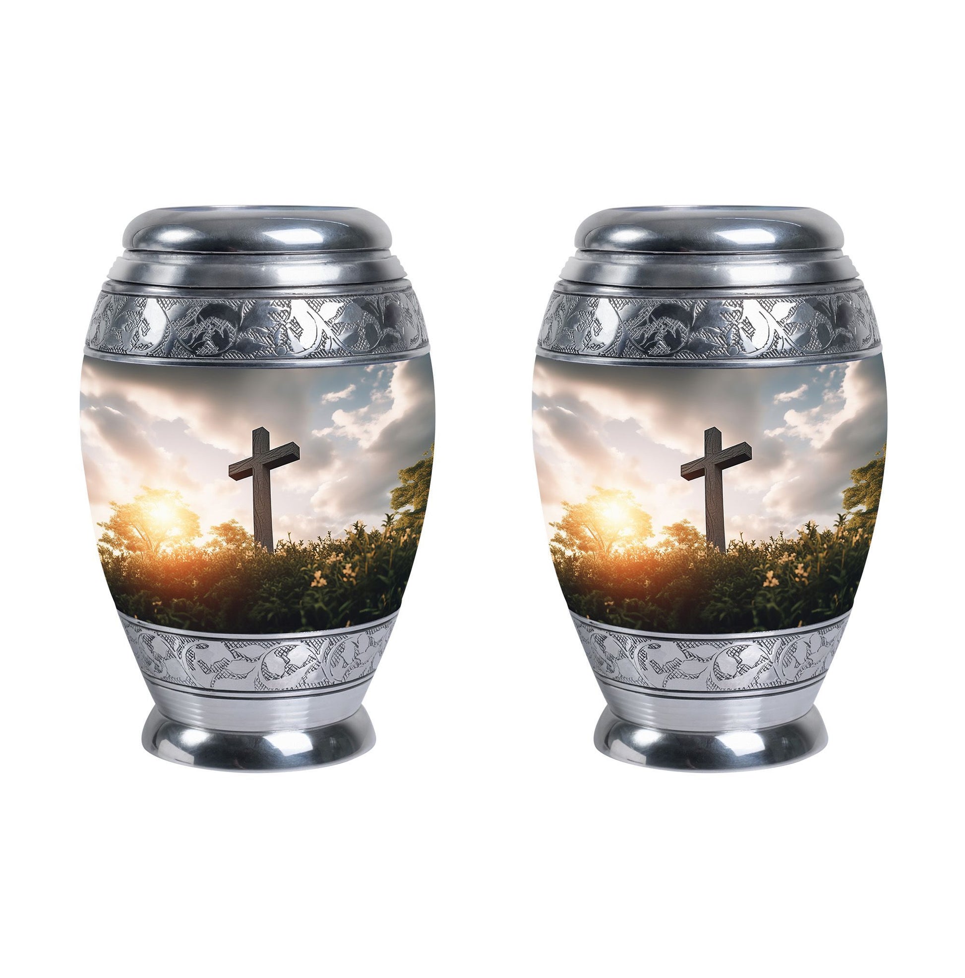 3-inch Aluminium Jesus Christ cross Cremation Urn